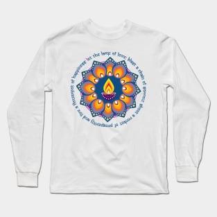 Happy Diwali with a traditional Diwali wish Long Sleeve T-Shirt